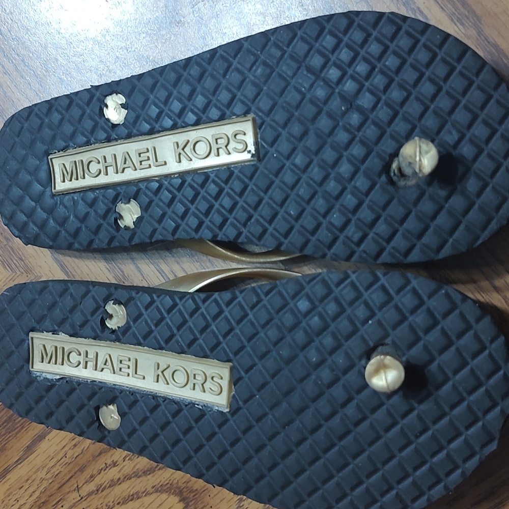 Michael Kors Brown & Gold Sandals Size 7 - Picture 5 of 6